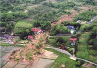 地すべりの発生