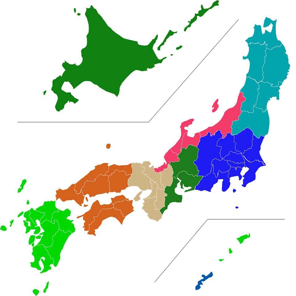 地方農政局の配置図