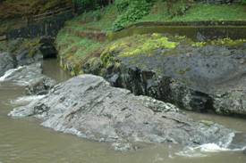 仰西渠の取水口