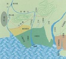 百間川と沖新田