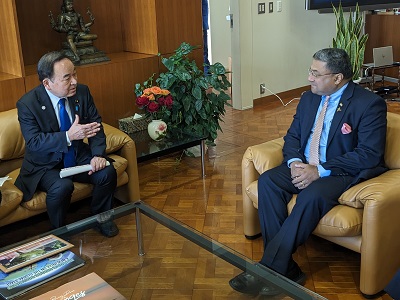 シビ・ジョージ駐日インド大使と会談を行う坂本農林水産大臣
