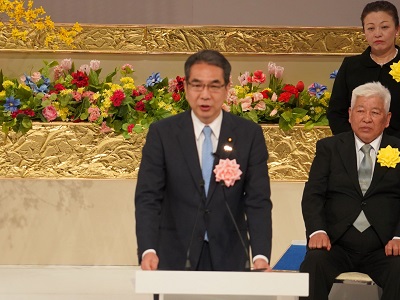 祝辞を述べる江藤農林水産大臣