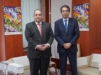 ケルケンツェス博覧会国際事務局（BIE）事務局長と江藤農林水産大臣