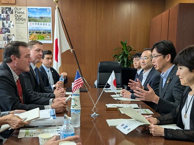 ローデン サウスダコタ州副知事と会談を行う高橋農林水産大臣政務官