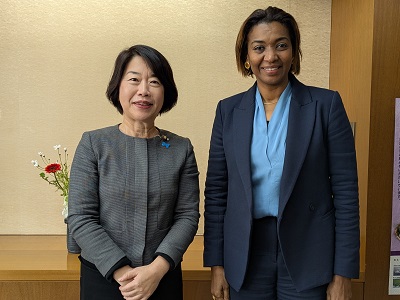 ラニア・ダガシュ=カマラ国連世界食糧計画事務局次長（パートナーシップ＆イノベーション担当）と山本農林水産大臣政務官