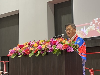 祝辞を述べる庄子農林水産大臣政務官