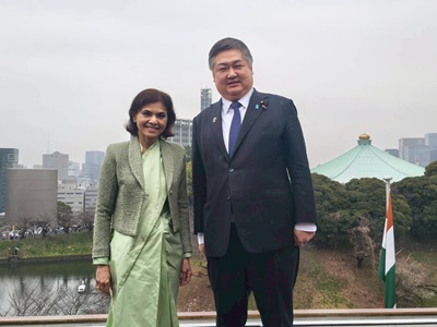 駐日インド大使と山本農林水産大臣政務官