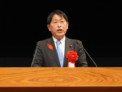 祝辞を述べる武村農林水産副大臣