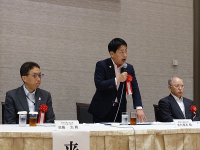 祝辞を述べる武村農林水産副大臣