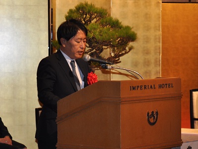 祝辞を述べる武村農林水産副大臣