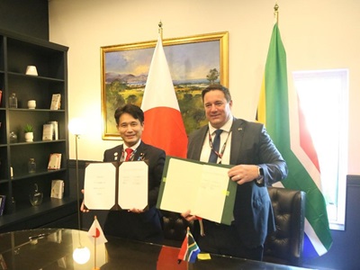 南アフリカとの意向表明書（MoI）を締結した 滝波農林水産副大臣