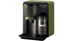 セラミック製の臼をゆっくり回し、粒径を約20ミクロンまで細かくすることで、冷水でも溶け、さらりとした口当たりに