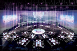 近未来レストラン型シアターでは、ライブ・パフォーマンスショーを開催予定