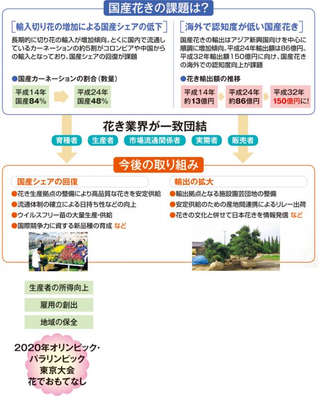 国産花きの課題と今後の取り組み