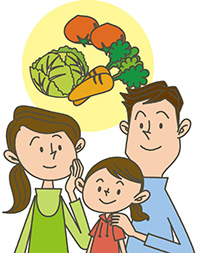 育田さんご夫婦のイラスト