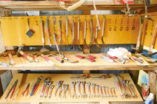 整理整頓された道具の写真