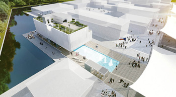 プールサイドでビールが味わえるチェコ館 農業と食料生産の分野での豊かな伝統を持つチェコのテーマは「生命の工房」。多くのスパやプールなどがあり、その水資源を管理してきた長い伝統と経験、技術革新を提示しているパビリオンには大きなプールも！ プールサイドでは本場チェコビールが味わえます。2階には「メンデルの法則」を発見したグレゴール・ヨハン・メンデルの功績をたたえた展示もあります。