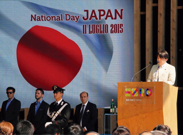 「ジャパンデー公式式典」にて挨拶に立った林 芳正 農林水産大臣