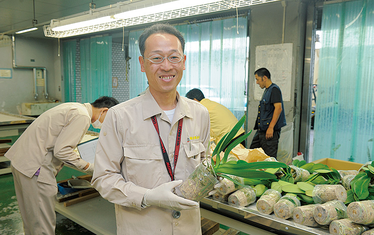 横浜植物防疫所成田支所 第1航空貨物担当 吉永真訓 次席 1993年入省。以来、植物防疫官として東京、新潟、横浜、沖縄などの港・空港での検査業務のほか、消毒技術開発業務にも従事