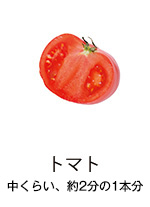 トマト 中くらい、約2分の1個分 