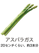アスパラガス 20センチくらい、約3本分 