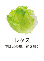 レタス 中ほどの葉、約2枚分