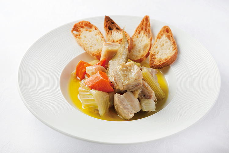 イノシシ肉のオイル煮