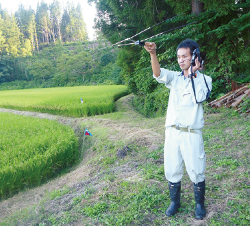 鳥獣被害対策の専任職員を配置。加害獣をラジオテレメトリー調査により監視