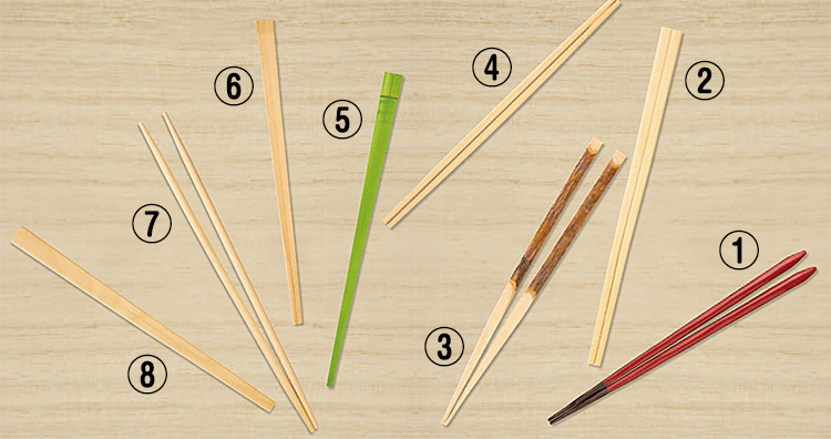 日本の箸いろいろ