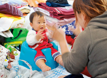3日ほどで物流が回復し、粉ミルクや離乳食が届くように。