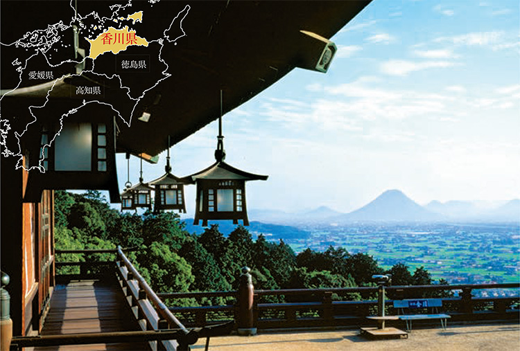 金刀比羅宮(ことひらぐう)と讃岐平野(香川県)