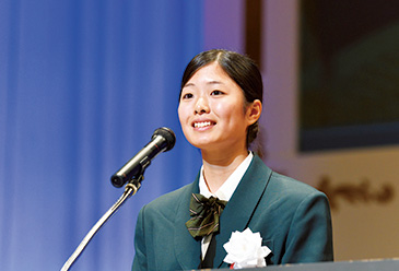 大阪大会生徒実行委員長 大阪府 農芸高校3年 沖野知夏さん