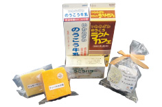 学校で生産された牛乳から作った乳製品が充実