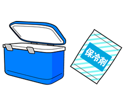 クーラーボックスと保冷剤