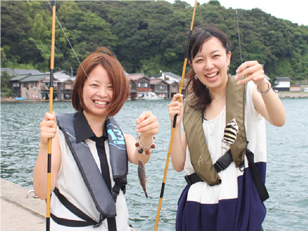 伊根の魚釣り体験