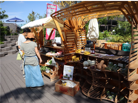 東急プラザ表参道にある「おもはらの森」で開催したイベント「やさいの森」