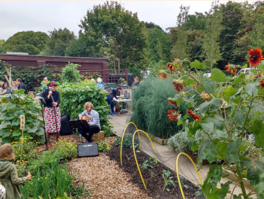 英ロンドン、リージェンツ・パーク内の市民農園