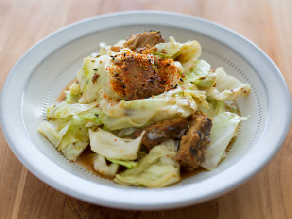 サバ缶とキャベツの味噌煮