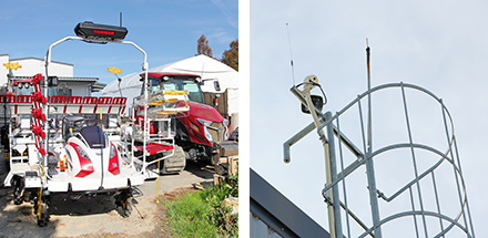 自費で設置したRTK-GNSS(GNSS:全地球測位システム)の基地局のアンテナ