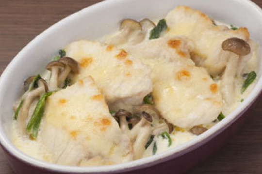 写真：白身魚の即席グラタン