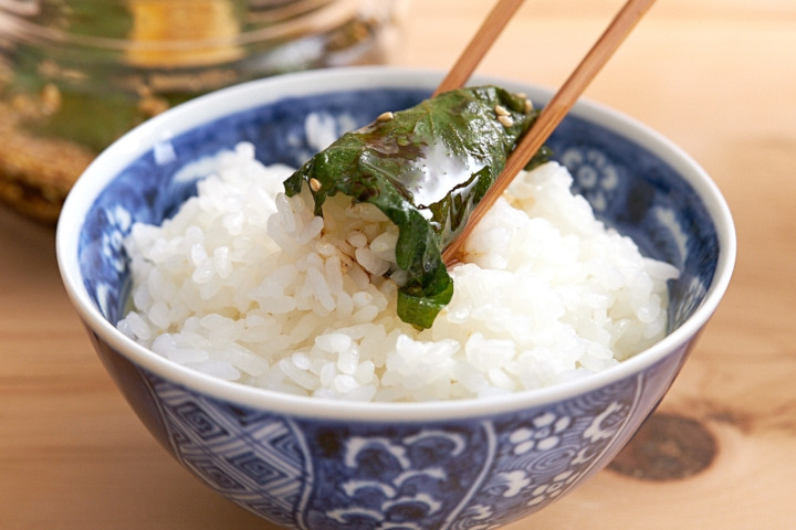 写真：大葉のにんにく醤油漬け
