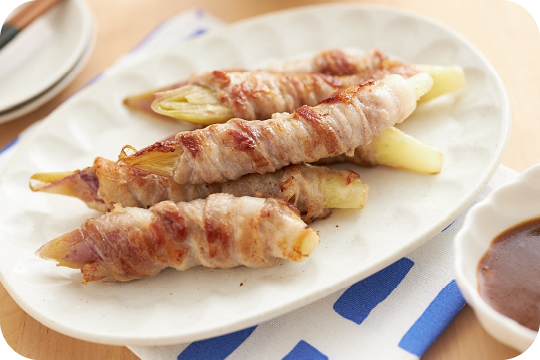 写真:みょうがの豚巻き