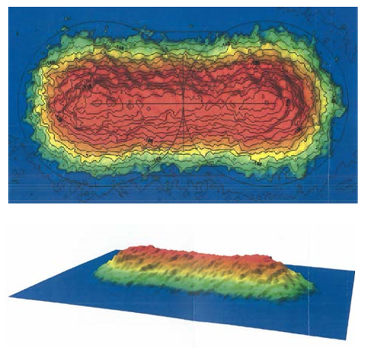 画像:ソナーによって得られた海中の三次元図