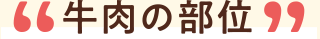 牛肉の部位