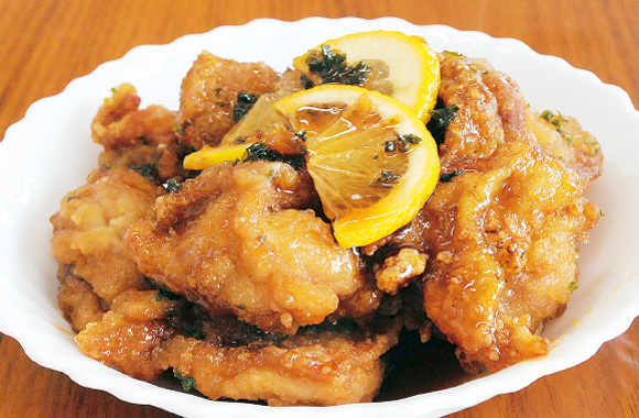 写真:鶏肉のレモン和え