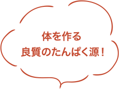 体を作る良質のたんぱく源!