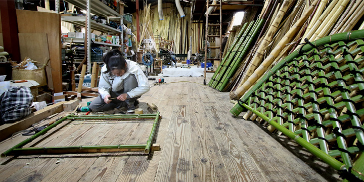 写真：枝折戸の制作