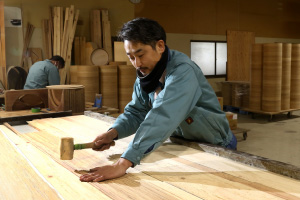 写真:板状に成型