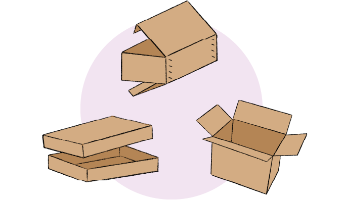 イラスト:段ボール