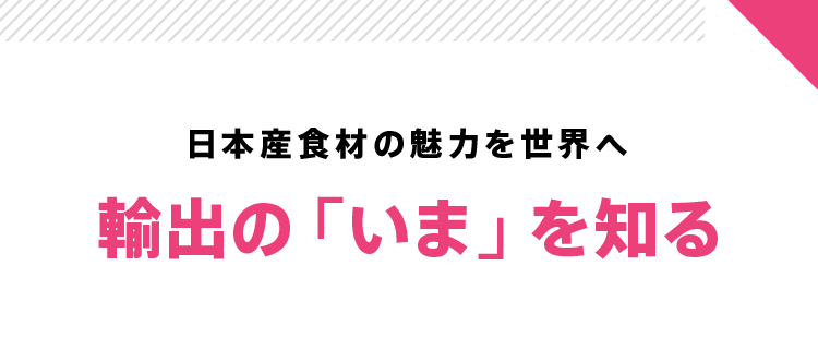 日本産食材の魅力を世界へ 輸出の「いま」を知る